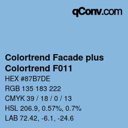 Código de color: Colortrend Facade plus - Colortrend F011 | qconv.com