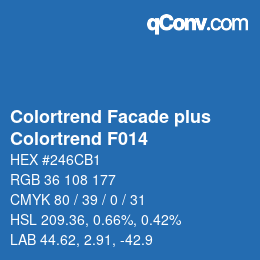 Código de color: Colortrend Facade plus - Colortrend F014 | qconv.com