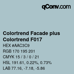 Código de color: Colortrend Facade plus - Colortrend F017 | qconv.com