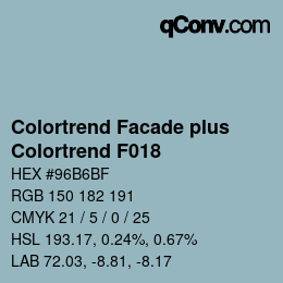 Farbcode: Colortrend Facade plus - Colortrend F018 | qconv.com