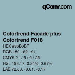 カラーコード: Colortrend Facade plus - Colortrend F018 | qconv.com