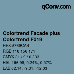 カラーコード: Colortrend Facade plus - Colortrend F019 | qconv.com