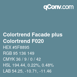 Farbcode: Colortrend Facade plus - Colortrend F020 | qconv.com