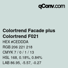 Código de color: Colortrend Facade plus - Colortrend F021 | qconv.com