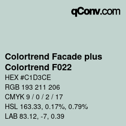 Farbcode: Colortrend Facade plus - Colortrend F022 | qconv.com