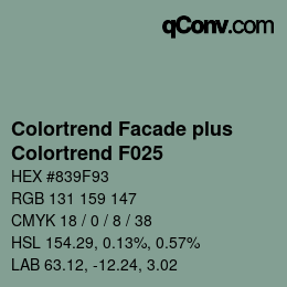 Farbcode: Colortrend Facade plus - Colortrend F025 | qconv.com