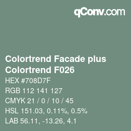 Farbcode: Colortrend Facade plus - Colortrend F026 | qconv.com