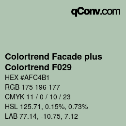 カラーコード: Colortrend Facade plus - Colortrend F029 | qconv.com