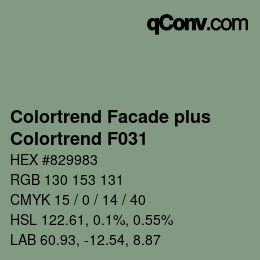 カラーコード: Colortrend Facade plus - Colortrend F031 | qconv.com