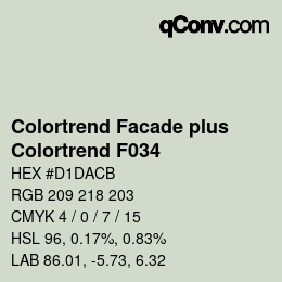 Farbcode: Colortrend Facade plus - Colortrend F034 | qconv.com