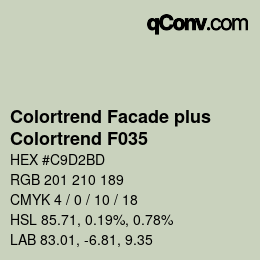 Código de color: Colortrend Facade plus - Colortrend F035 | qconv.com