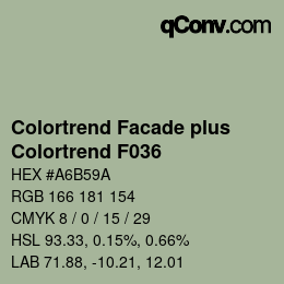 カラーコード: Colortrend Facade plus - Colortrend F036 | qconv.com