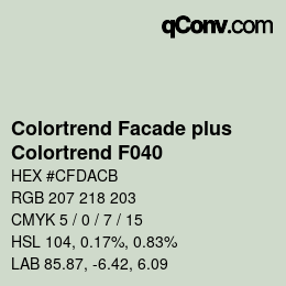 Farbcode: Colortrend Facade plus - Colortrend F040 | qconv.com