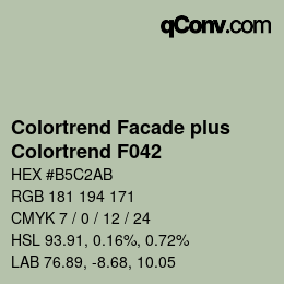 Farbcode: Colortrend Facade plus - Colortrend F042 | qconv.com
