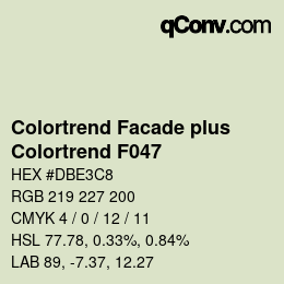 Farbcode: Colortrend Facade plus - Colortrend F047 | qconv.com