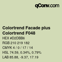 Código de color: Colortrend Facade plus - Colortrend F048 | qconv.com