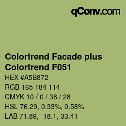Farbcode: Colortrend Facade plus - Colortrend F051 | qconv.com