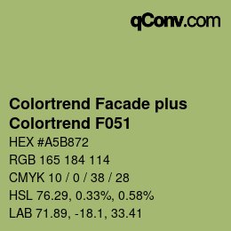 カラーコード: Colortrend Facade plus - Colortrend F051 | qconv.com