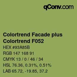 Código de color: Colortrend Facade plus - Colortrend F052 | qconv.com