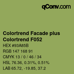 カラーコード: Colortrend Facade plus - Colortrend F052 | qconv.com
