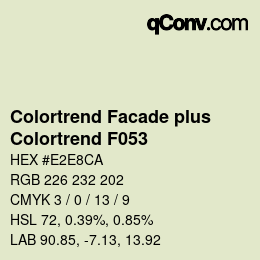 Code couleur: Colortrend Facade plus - Colortrend F053 | qconv.com