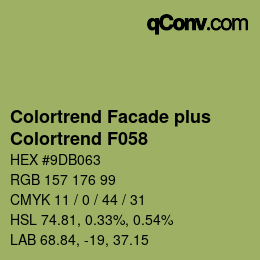 Farbcode: Colortrend Facade plus - Colortrend F058 | qconv.com