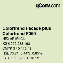 Código de color: Colortrend Facade plus - Colortrend F060 | qconv.com