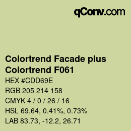 Código de color: Colortrend Facade plus - Colortrend F061 | qconv.com