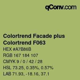 Código de color: Colortrend Facade plus - Colortrend F063 | qconv.com