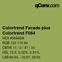 Code couleur: Colortrend Facade plus - Colortrend F064 | qconv.com