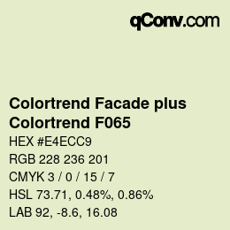 カラーコード: Colortrend Facade plus - Colortrend F065 | qconv.com