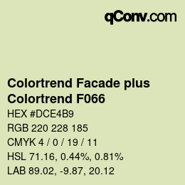 Farbcode: Colortrend Facade plus - Colortrend F066 | qconv.com