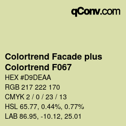 Código de color: Colortrend Facade plus - Colortrend F067 | qconv.com