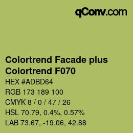 Farbcode: Colortrend Facade plus - Colortrend F070 | qconv.com