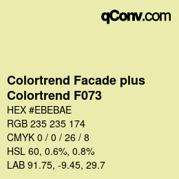Farbcode: Colortrend Facade plus - Colortrend F073 | qconv.com