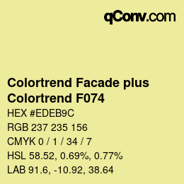 Farbcode: Colortrend Facade plus - Colortrend F074 | qconv.com