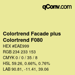 Code couleur: Colortrend Facade plus - Colortrend F080 | qconv.com