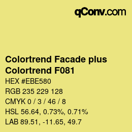 Farbcode: Colortrend Facade plus - Colortrend F081 | qconv.com