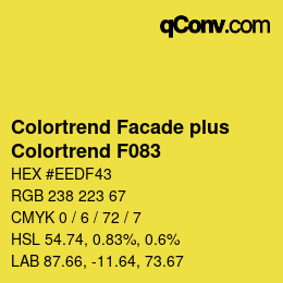 Farbcode: Colortrend Facade plus - Colortrend F083 | qconv.com