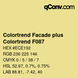 Código de color: Colortrend Facade plus - Colortrend F087 | qconv.com