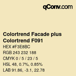 Farbcode: Colortrend Facade plus - Colortrend F091 | qconv.com