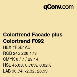 Farbcode: Colortrend Facade plus - Colortrend F092 | qconv.com