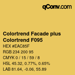 Código de color: Colortrend Facade plus - Colortrend F095 | qconv.com