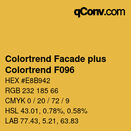 カラーコード: Colortrend Facade plus - Colortrend F096 | qconv.com