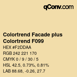 Farbcode: Colortrend Facade plus - Colortrend F099 | qconv.com