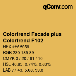 Código de color: Colortrend Facade plus - Colortrend F102 | qconv.com