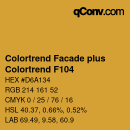 Código de color: Colortrend Facade plus - Colortrend F104 | qconv.com