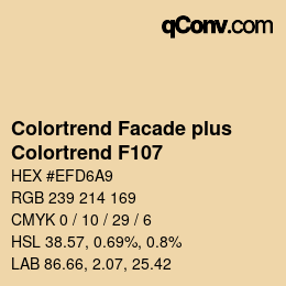 カラーコード: Colortrend Facade plus - Colortrend F107 | qconv.com