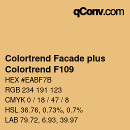 Código de color: Colortrend Facade plus - Colortrend F109 | qconv.com