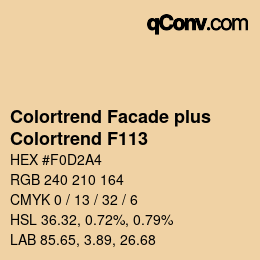 カラーコード: Colortrend Facade plus - Colortrend F113 | qconv.com